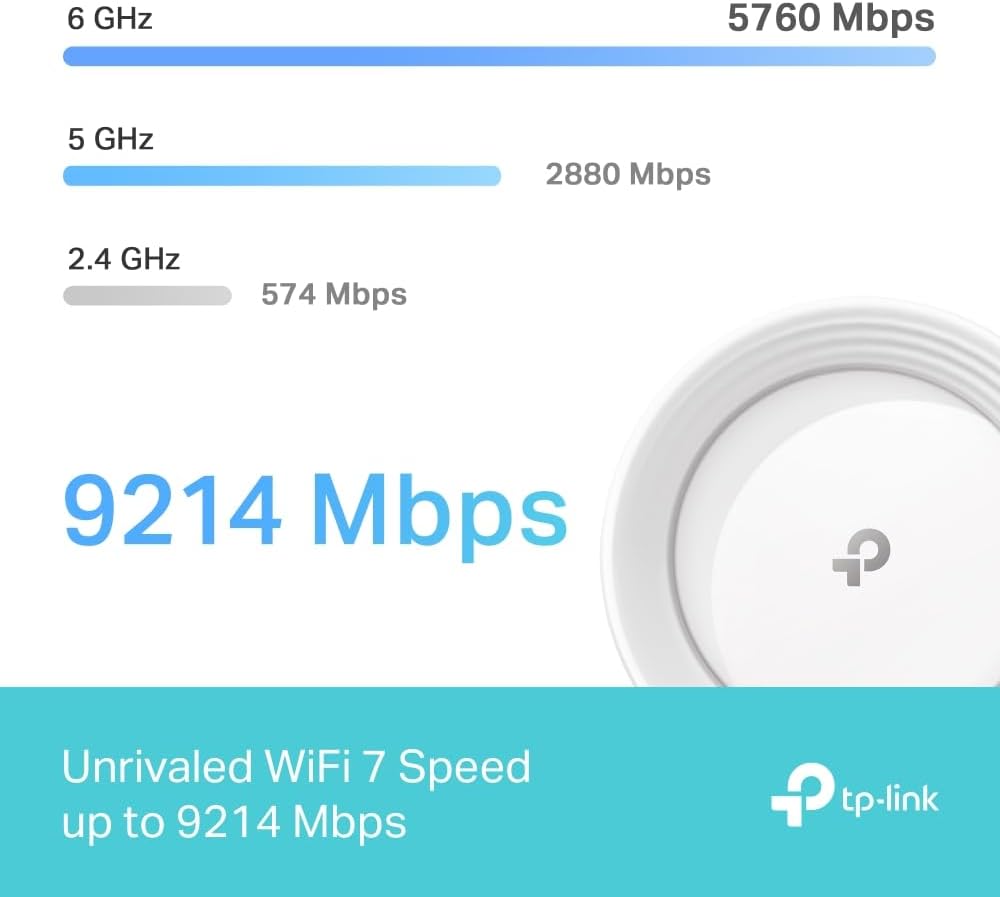 TP-Link Deco BE65 BE9300 Tri-Band Whole Home Mesh WiFi 7 System, Speeds up to 9214 Mbps, AI-Driven, Connect Over 200 Devices, Ideal for Gaming&4K, Easy Setup, Mesh System 2.5G Connectivity, Pack of 3 image 4 TP-Link Deco BE65 BE9300 Tri-Band Whole Home Mesh WiFi 7 System, Speeds up to 9214 Mbps, AI-Driven, Connect Over 200 Devices, Ideal for Gaming&4K, Easy Setup, Mesh System 2.5G Connectivity, Pack of 3 image 4